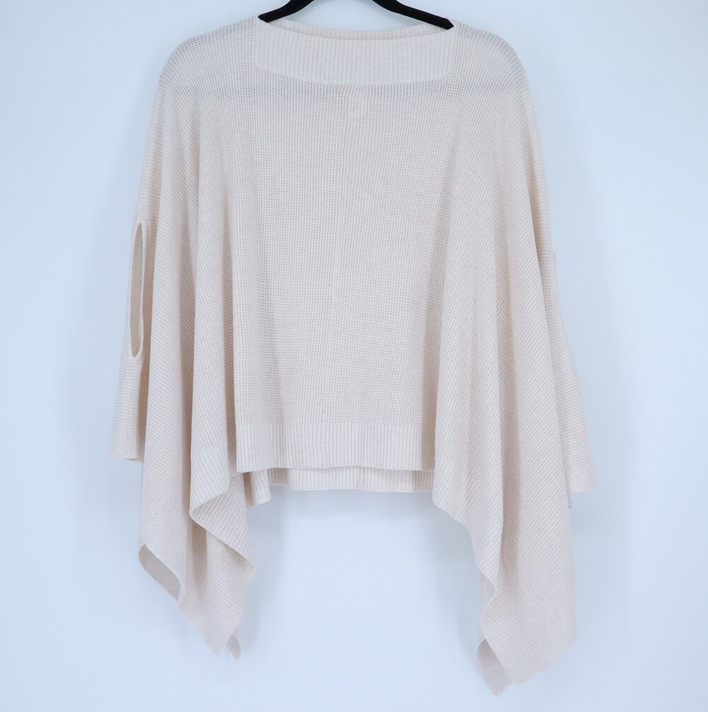 LULULEMON Poncho Sweater Forward Flow White Opal Knit Women's OS